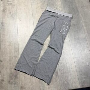 Women's vintage 2000s mall core aeropastale fold over flared leggings